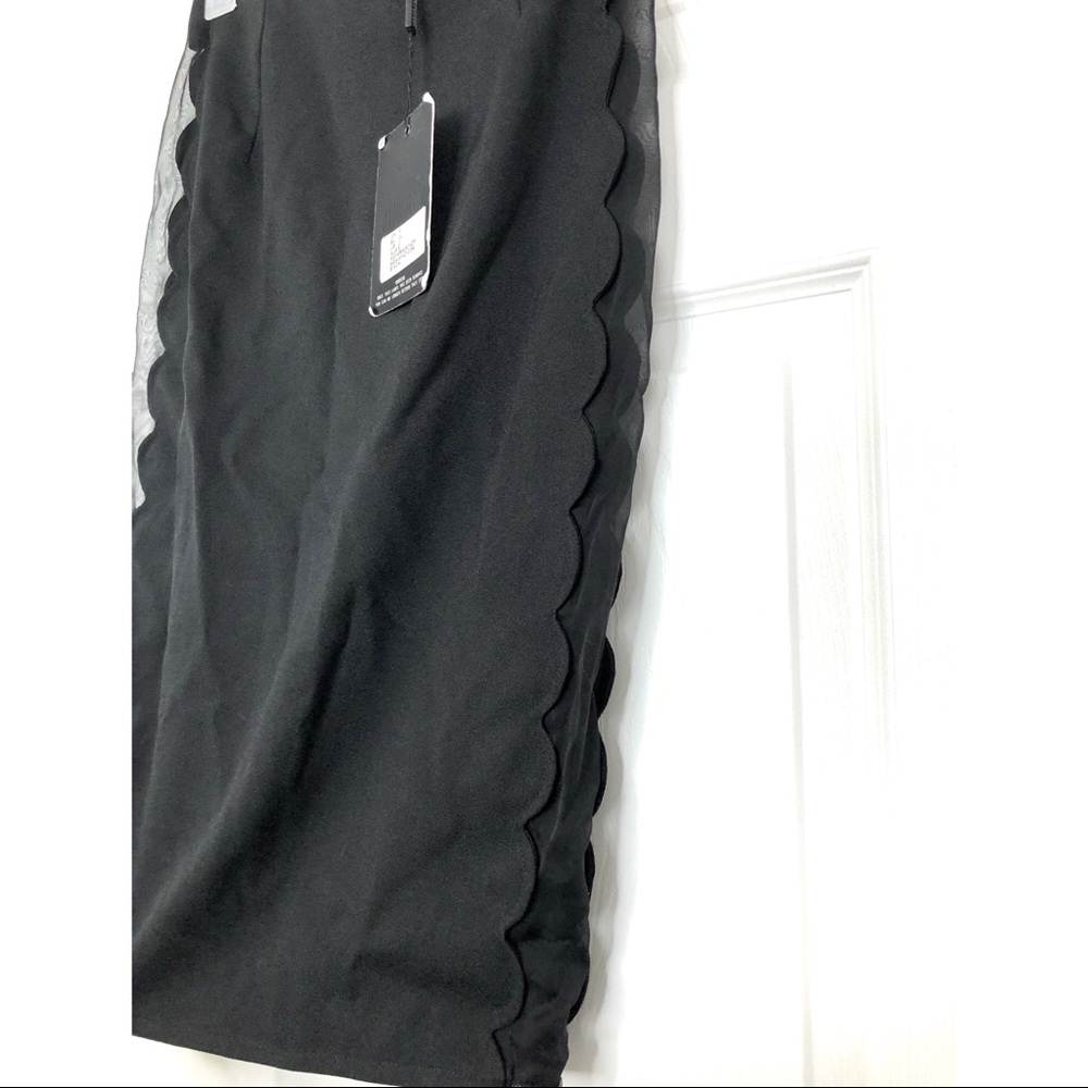 MISSGUIDED BLACK MESH PENCIL SKIRT